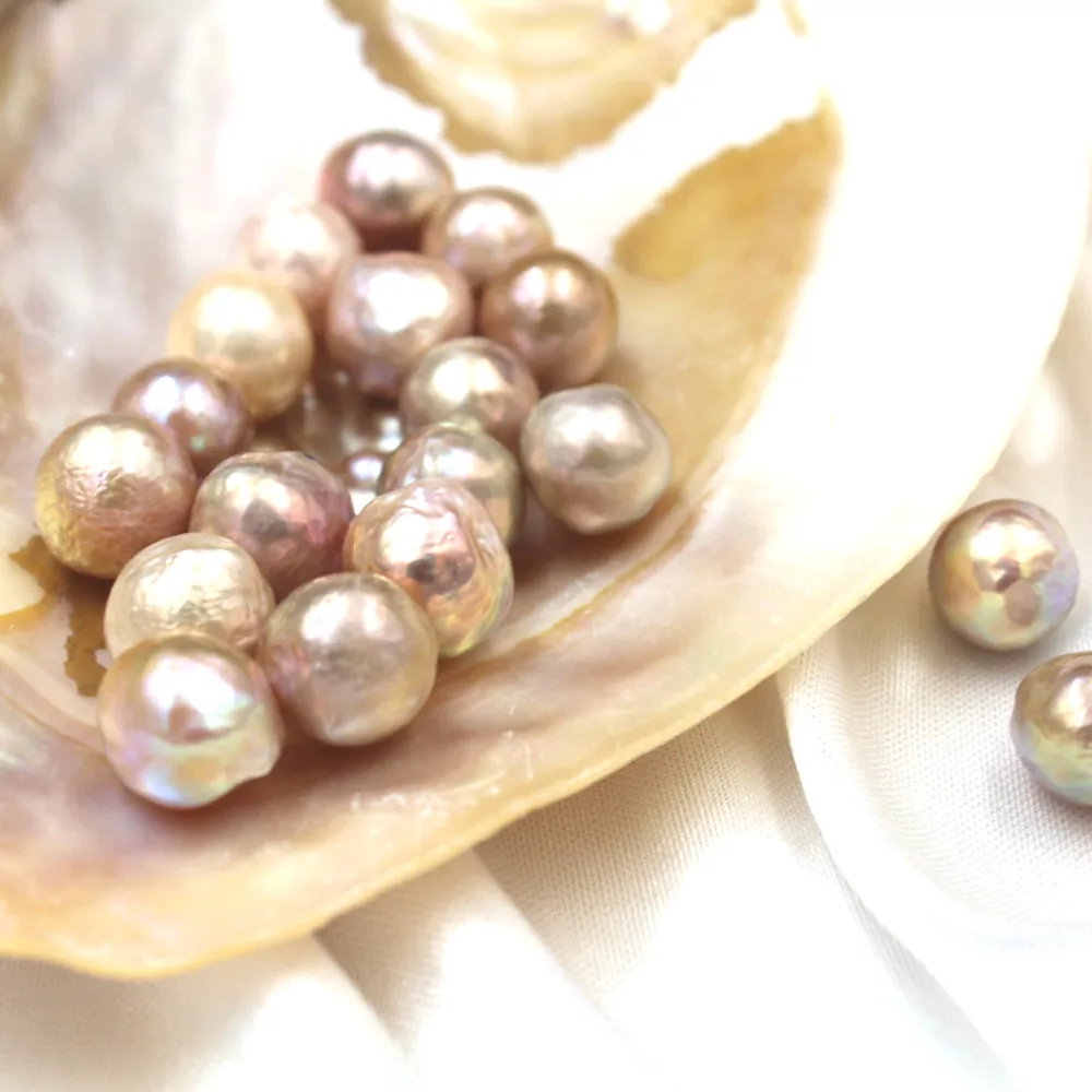 Natural Freshwater Pearl Precious Baroque Unhole Demon Purple Pearl Jewelry DIY Necklace Bracelet Earrings Jewelry Accessories