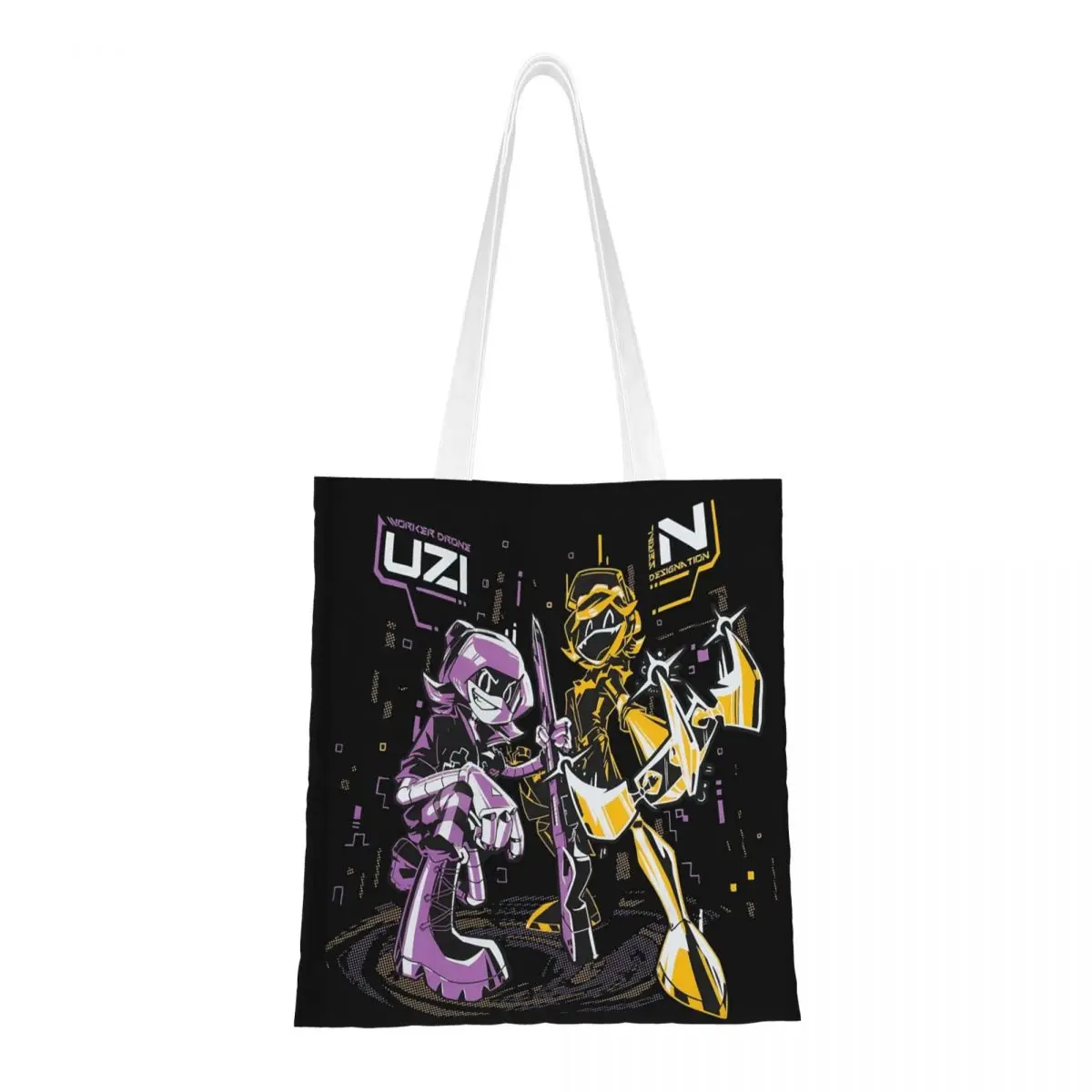 Murder Drones UZI And N Tote Bags Women Handbag Canvas Student Shoulder Bag Reusable Shopping Bag