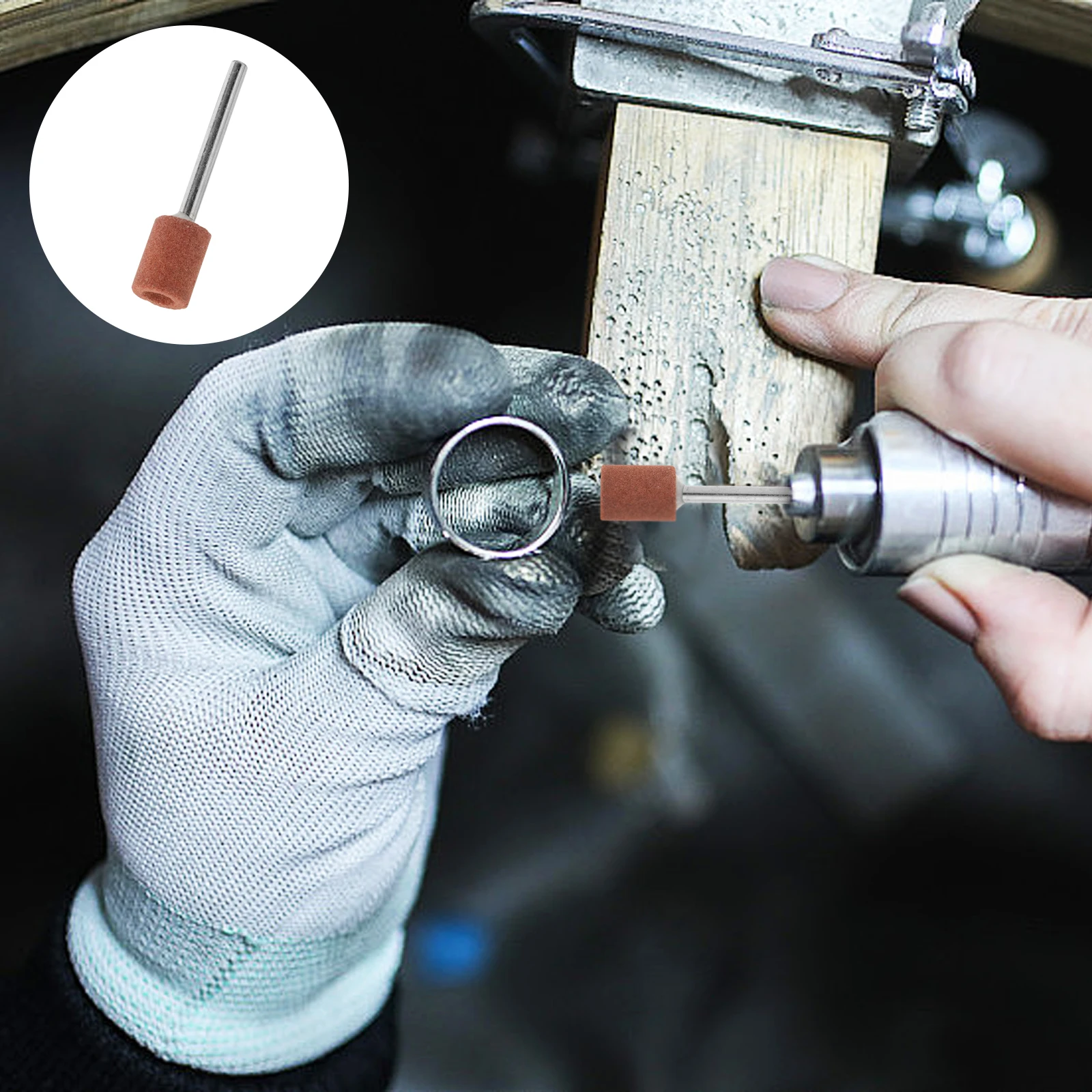 

50pcs Grinding Stone Sanding Drill Bit 10Mm Abrasive Mounted Point Metal Polishing Tool Stone Carving Grinding Rod