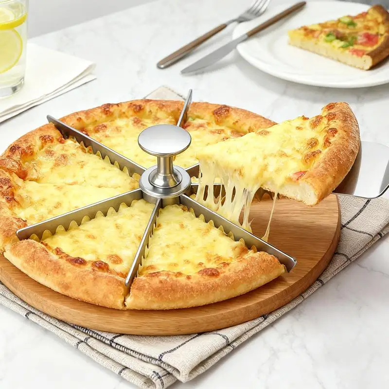 【MA】Aluminum Alloy Pizza Slicer Sharp Blades Food Grade Material For Home Kitchen Baking Pizza Making view 5