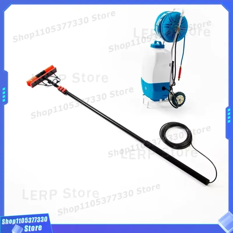 High Pressure Water Tank Solar Panel Cleaning Brush Aluminum Pole Disposable Window Washing Equipment for Home Use Aluminum