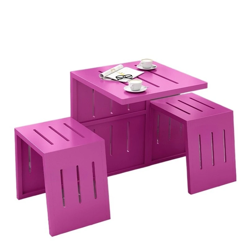 Dopamine Outdoor Set All-Weather Connected Table Commercial Furniture for Trendy Tea Shop Cafe Courtyard