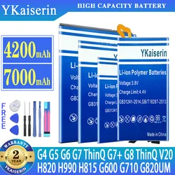 YKaiserin Battery for LG G4 G5 G6 G7 G8 ThinQ V20 H850 H820 H830 G600L G600S H870 H871 H872 H873 G7+ G7ThinQ LM G710 Q7+ LMQ610