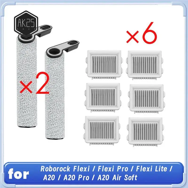 

AK25-Для Roborock Flexi / Flexi Pro / Flexi Lite / A20 / A20 Pro / A20 Air Мягкий пылесос для влажной и сухой уборки Роликовая щетка-фильтр