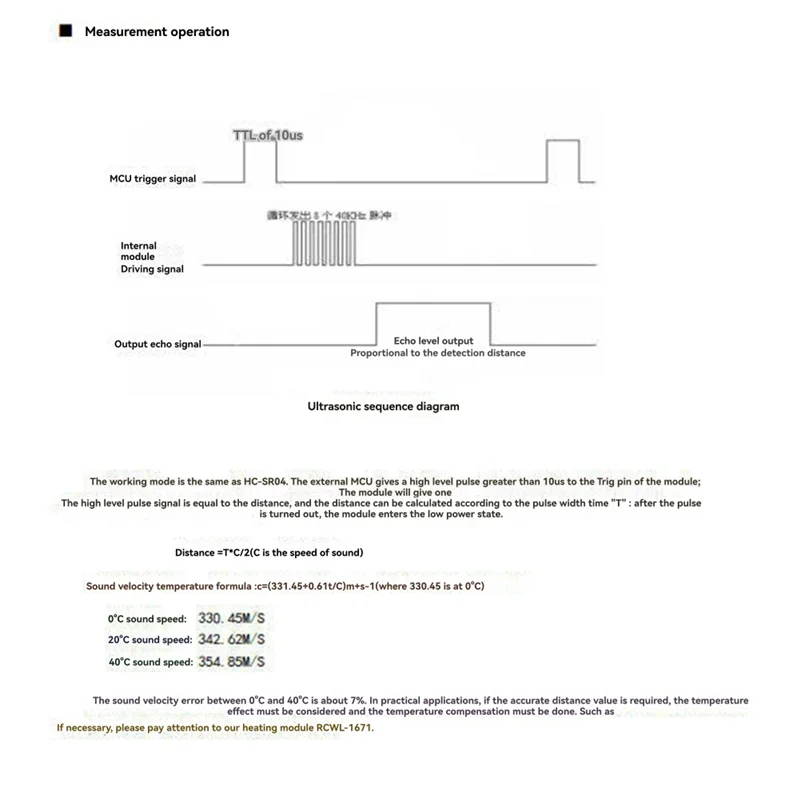 AB53 2Pcs RCWL-1670 Waterproof Transceiver Split Ultrasonic Ranging Module 2Cm-400Cm Distance For Water Level Measurement