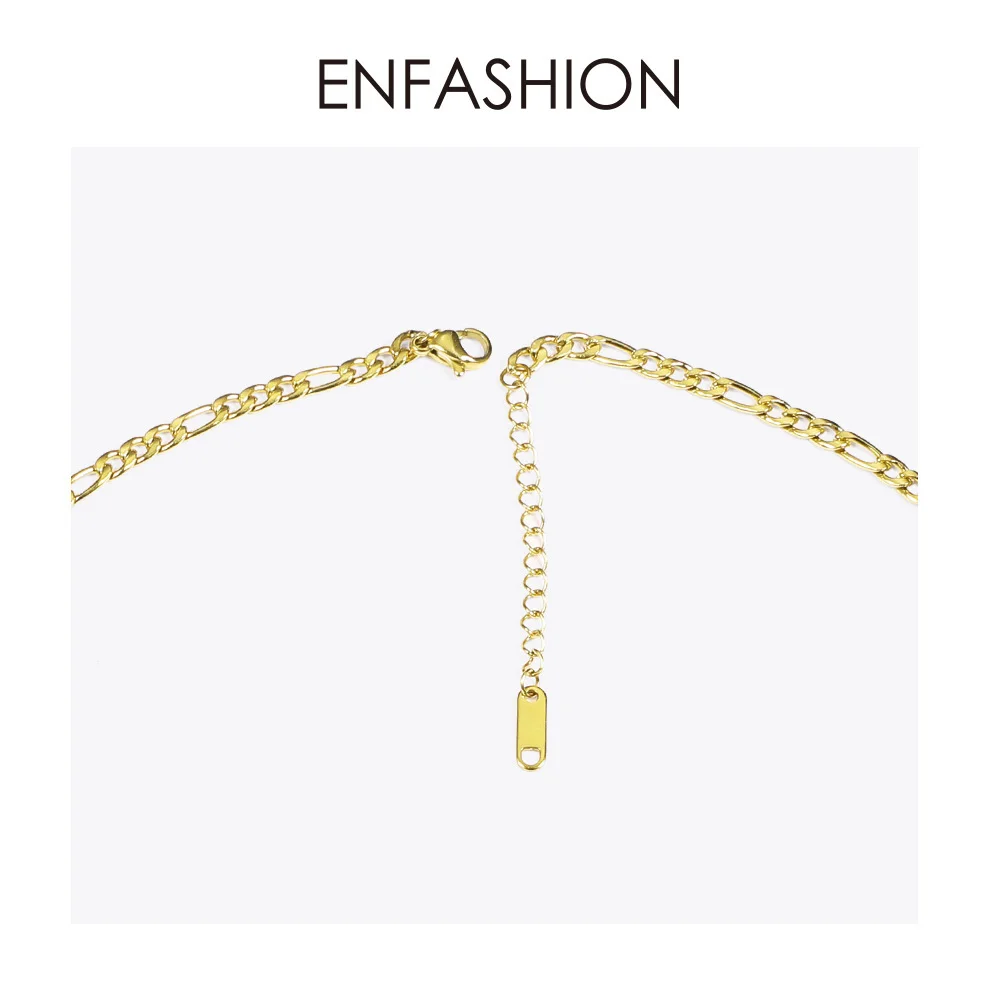 ENFASHION Initial Letter Choker Necklace Women Gold Color Stainless Steel Alphabet Pendant Necklace Lady Fashion Jewelry P193042