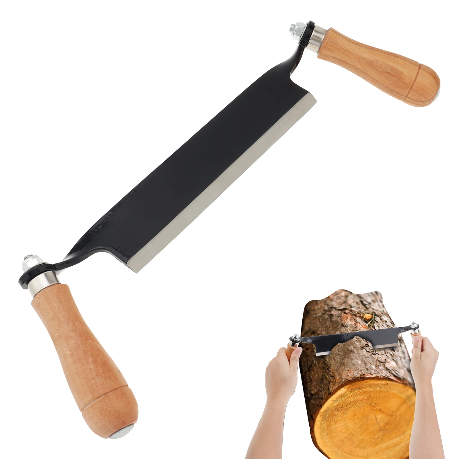 8 zoll Holzbearbeitung Ziehen Holz Carving Gebogene Ziehen Rasur Stahl Gerade Ziehen Rasur Holz Debarking Hand Werkzeug