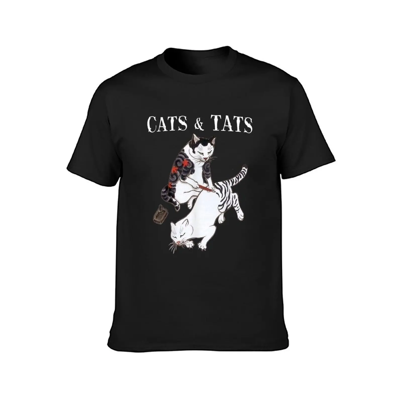 Cats and Tats cat tattoo lover tee shirt Cats & Tats T-Shirt quick drying tees boys whites Short sleeve tee t shirts men