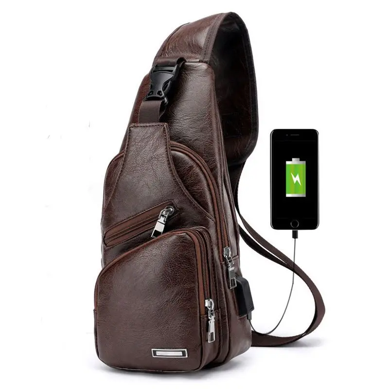 2026 New Men's Soft Leather Shoulder Bag Korean Style Diagonal Waist Bag Multi-Function Small Backpack for Youth Travel