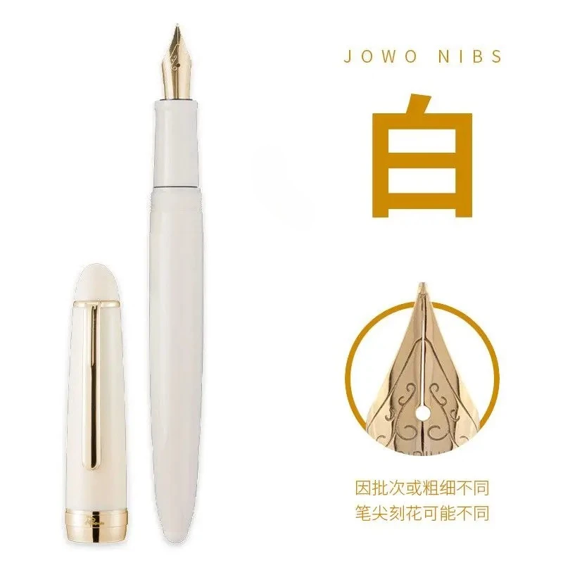 

German JOWO Nib Gold Fountain Pen P145 Steel Tip EF F 0.38 0.5MM King Student with Ink Absorber Practicing Signature