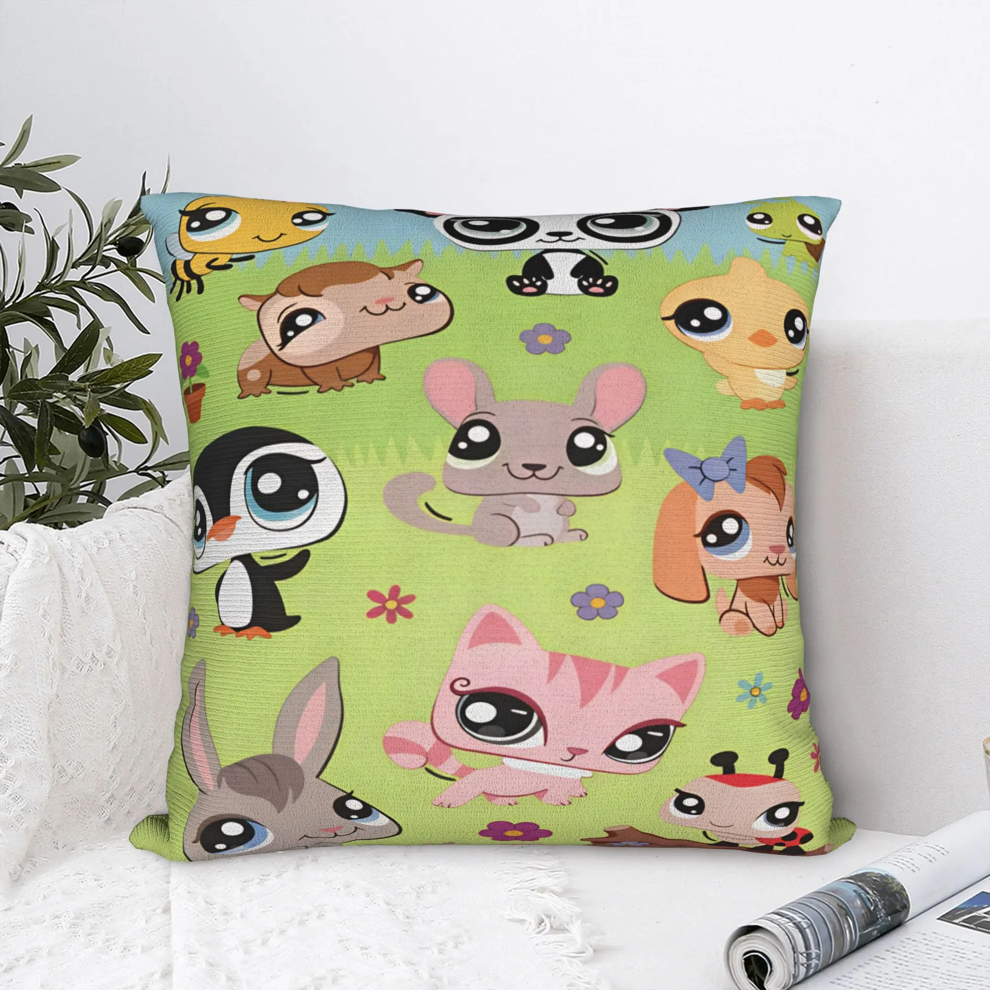 Littlest Pet Cute Pillow Case  Morden Pillow Cover Graphic Pillowcases For Living Room Bed Chair