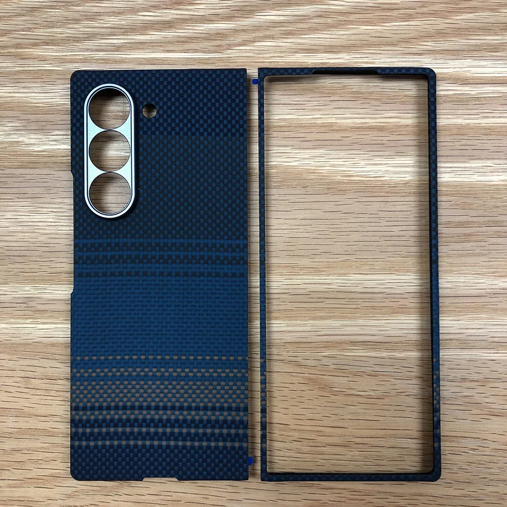 

Blue moon phone case for Samsung Galaxy Z Fold6 fold6 fold 6 Kevlar case Aramid Carbon Fiber case lightweight Geometric Non-Slip