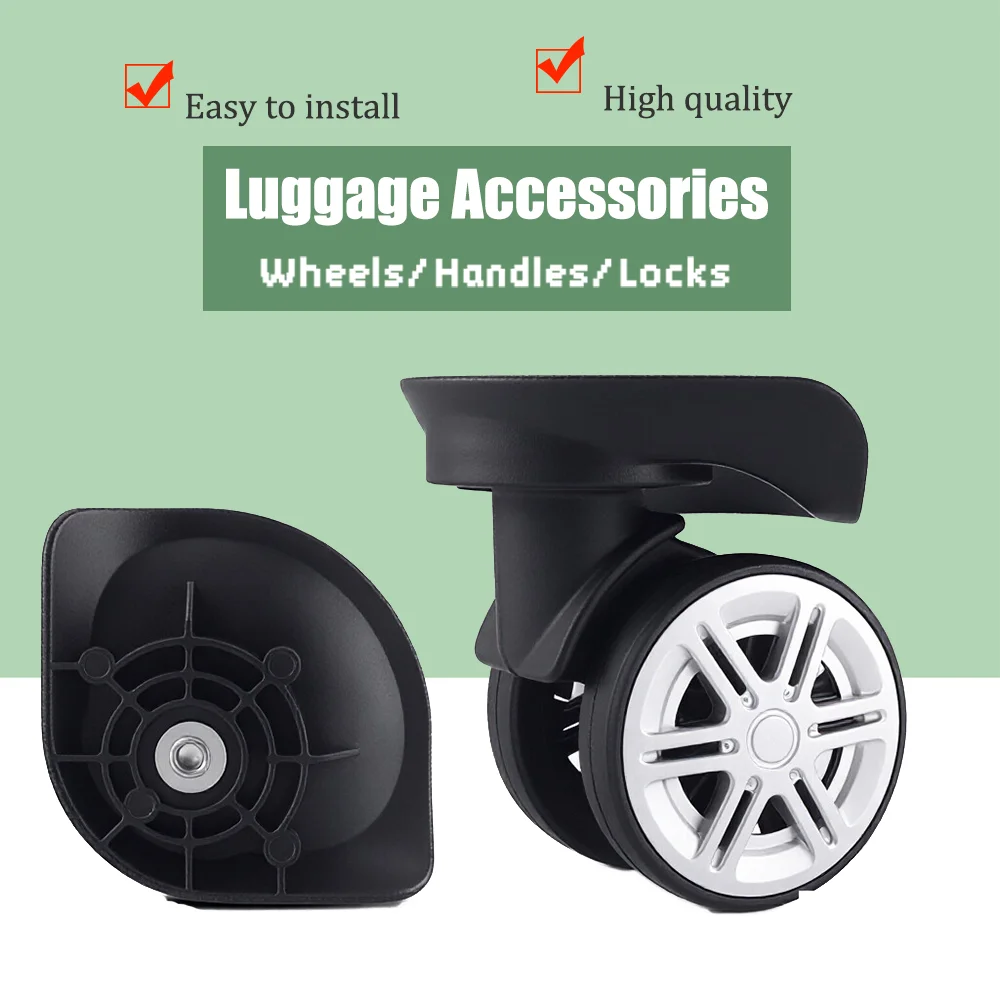 

Universal Luggage Spinner Wheel Repair Kit Replacement Caster Wheels For Suitcase Trolley Wear-resistant Material Smooth Rolling