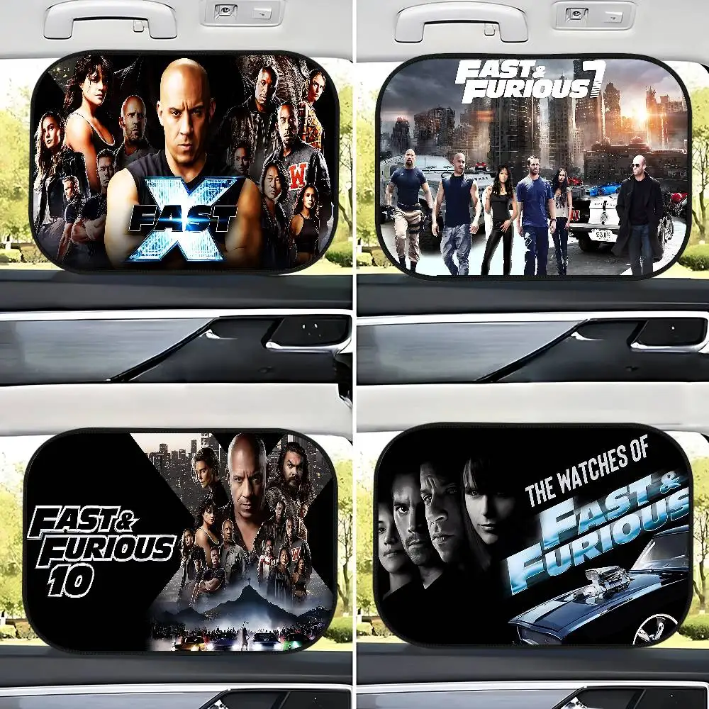

F-Fast и F-Furious фильмы мультяшный солнцезащитный козырек защита от ультрафиолета теплоэлектростатическая пленка летняя выдвижная оконная козырек печать автомобиля