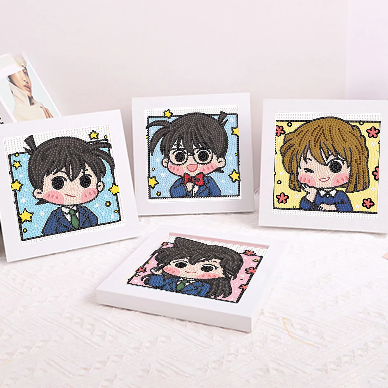 Keeppley&Cartoon Detective Conan Crystal Diamond Decorative Painting 5D DIY Cross Embroidery Kit Kawaii Birthday Handmade Gift