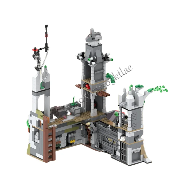 ตัวต่อบล็อกปราสาทยุคกลาง 1208 ชิ้น แบบจำลองสถาปัตยกรรมย้อนยุค ของเล่นตกแต่งสำหรับเด็ก ของขวัญประกอบเอง