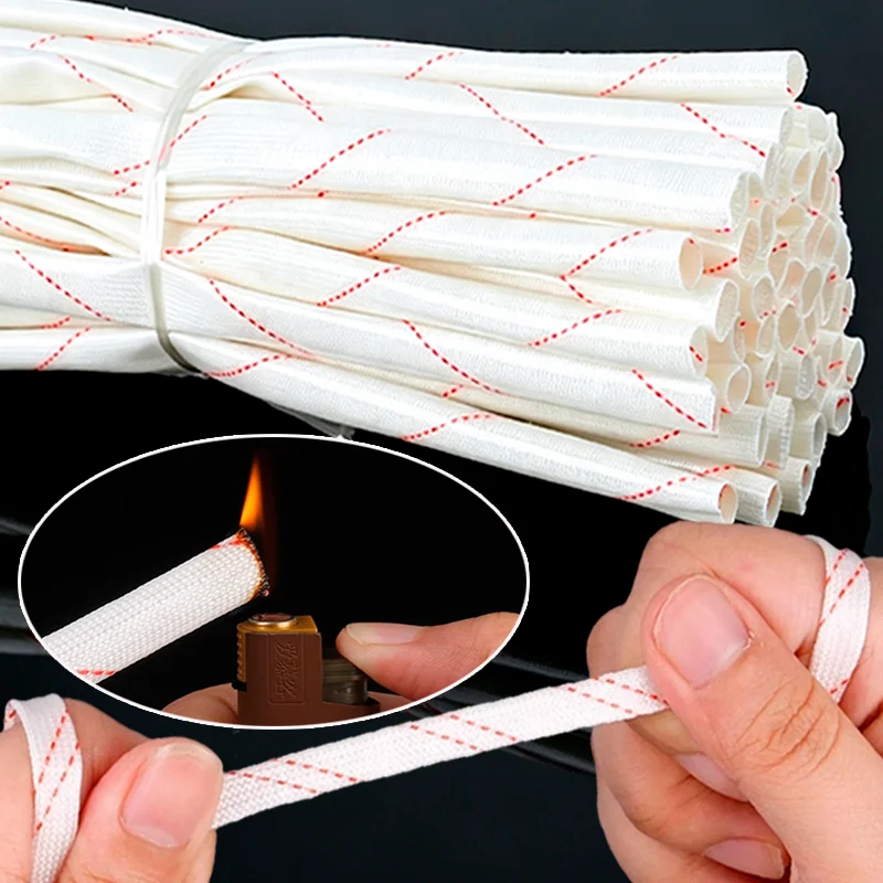 Fiberglass Sleeving Yellow Wax Tube 3/5/8/12/16/20/25mm Flame Retardant Wire Protector Tube Braided Sleeve Pipe Waterproof Tube