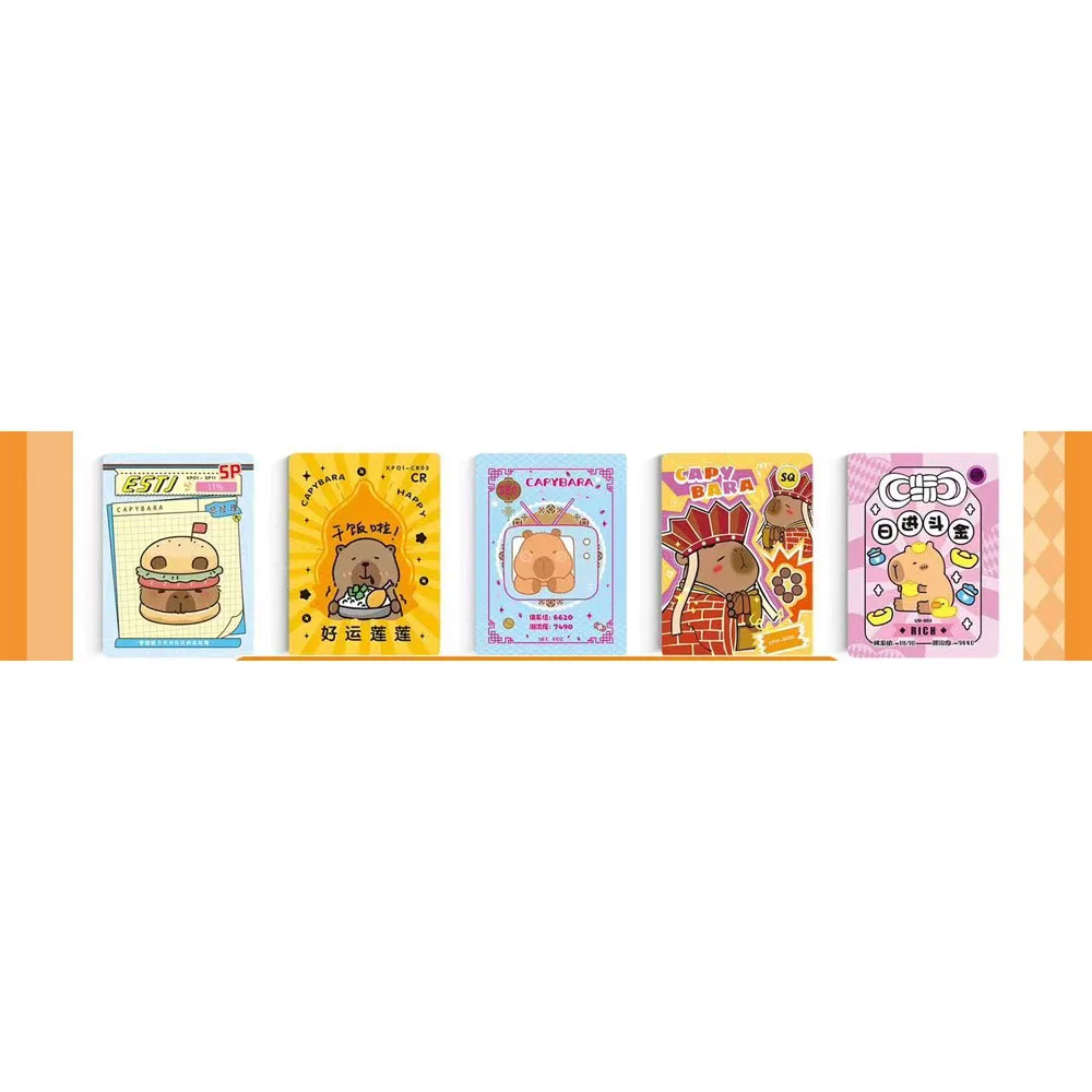 Cute Kapibala Cards Hog Capybara Kapibala Collection Card Anime Peripheral Fun Blind Box Children Birthday Toy Gift