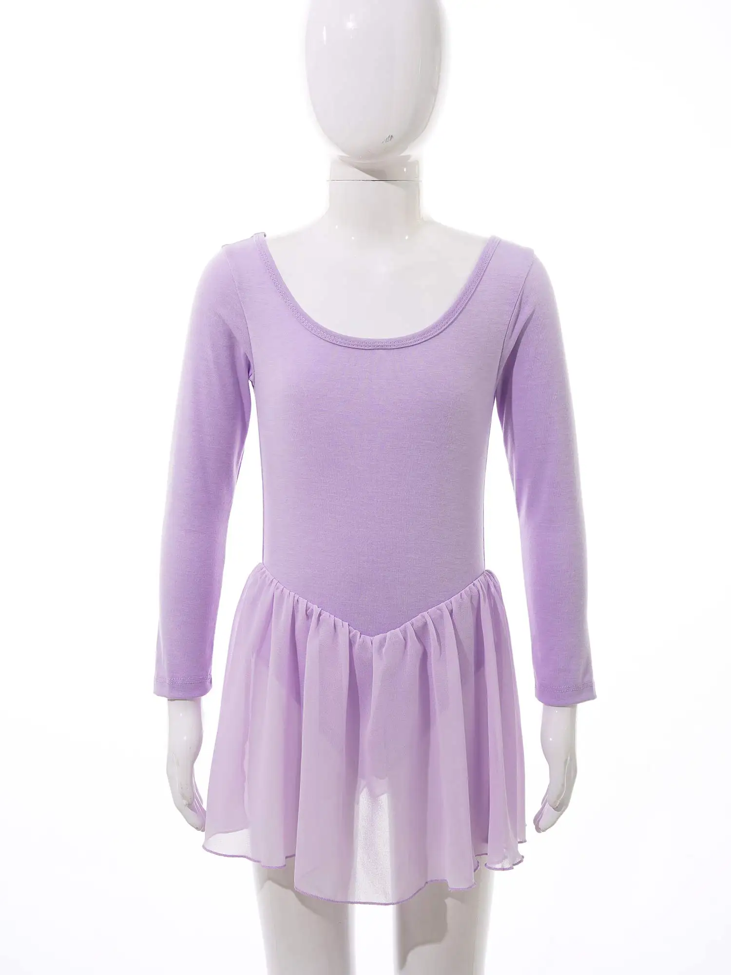 Girls Ballet Leotard Dance Dress Gymnastics Leotard Long Sleeve Kids Competition Training Wear Ballerina Fairy Party Dancewear