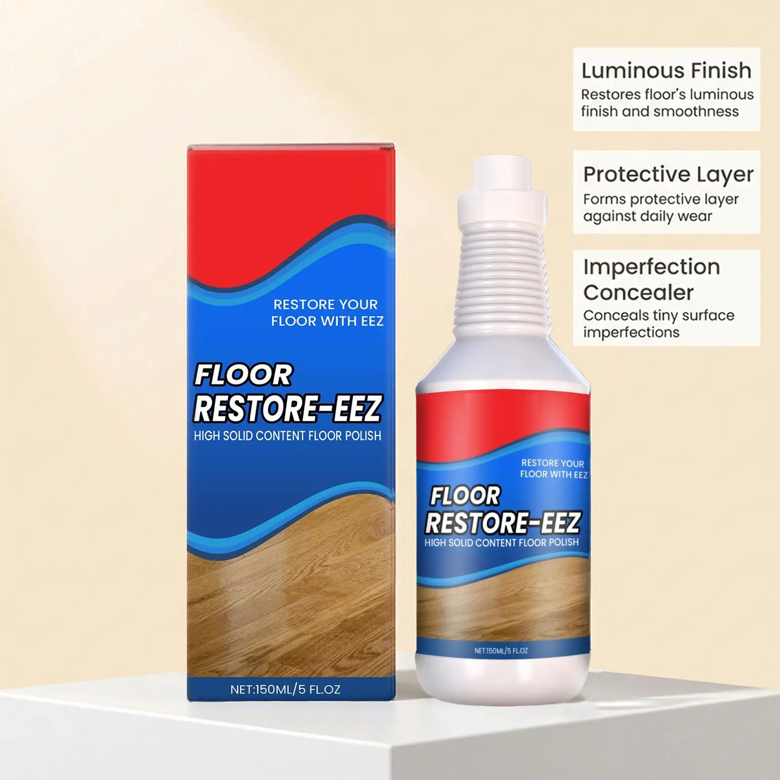 Floor Restore Solution 150ml Flooring Renewal Agent Wood Floor Polishing Solution for Home Apartment Dormitory Living Room
