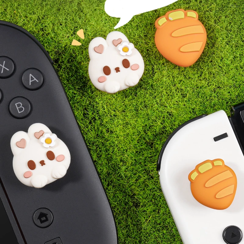 

Radish Rabbit Silicone Thumb Stick Grip Cap Protective Cover For Switch 2/oled NS Lite Joy-con Controller NS2 Protector Case