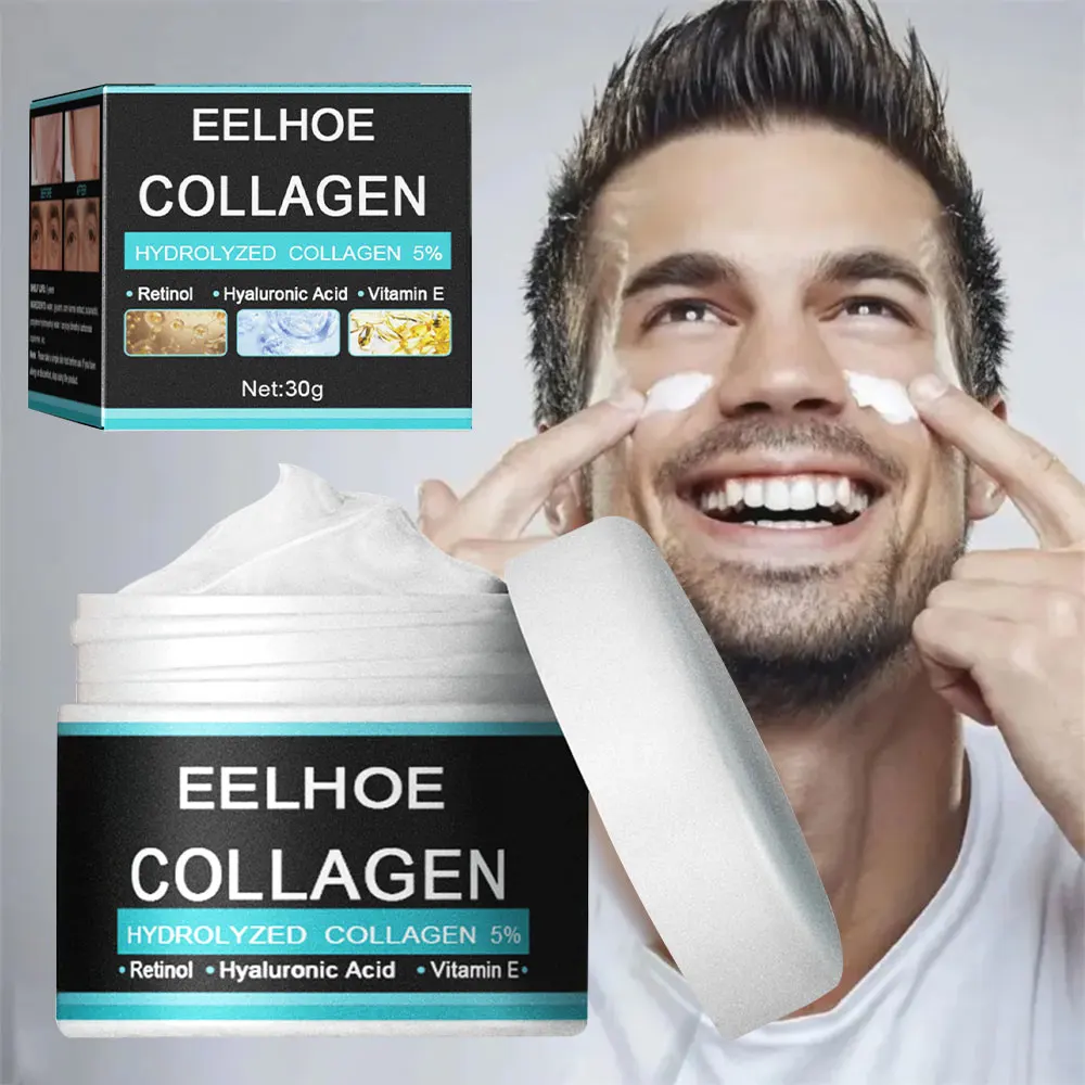 

Collagen Anti Wrinkle Creams for Men Hyaluronic Acid Vitamin E Cream Beauty Fade Fine Lines Moisturizing Face Skin Care Product