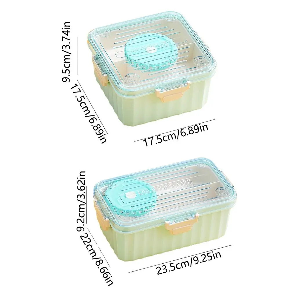 Lightweight Sealed Portable Lunch Box Leak-Proof Food Grade Lunch Containers Reusable Spoons Meal Prep Container Box Students