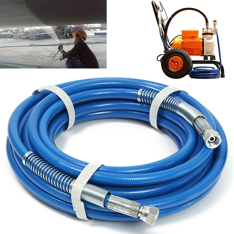 7.5M High Pressure Cleaner Pipe Fiber Tube 5000PSI Airless Sprayer Paint Hose With Nozzle Spray Gun Water Cleaning Hose Tool