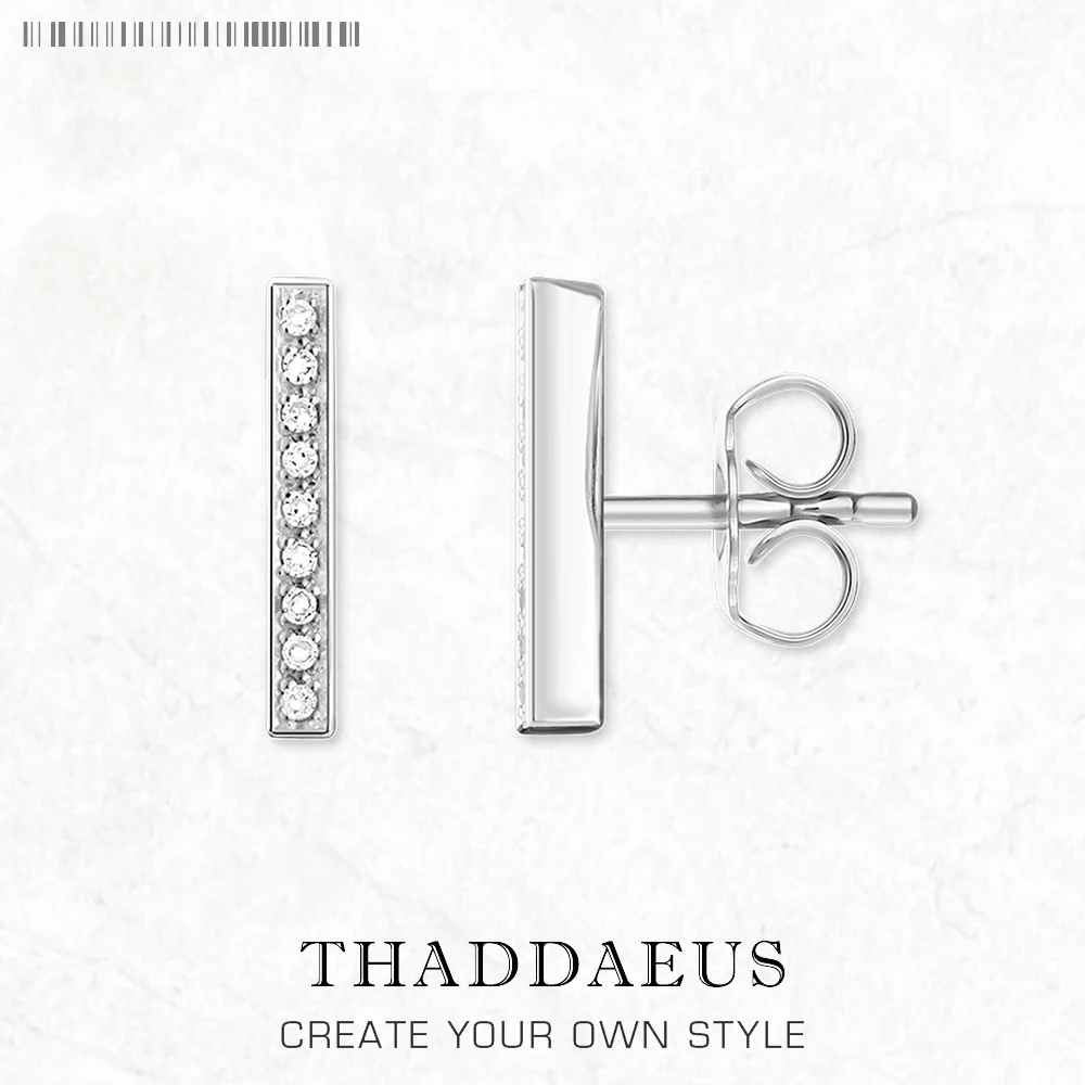 

Серьги-гвоздики с белым цирконием, геометрический дизайн в европейском стиле, изысканные украшения для женщин, классический подарок из чистого серебра 925 пробы.