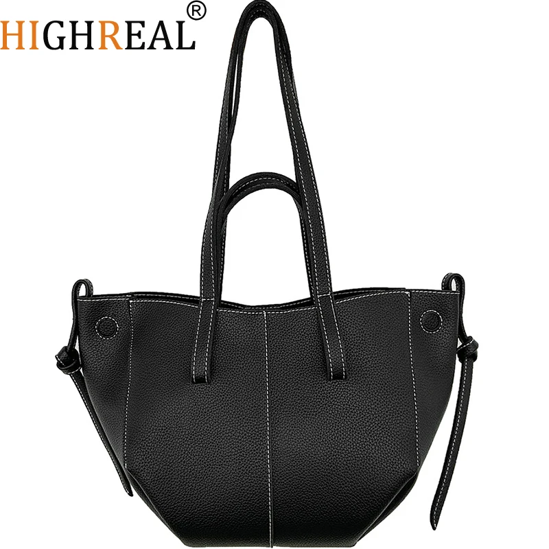 England Style Tote Bags For Women Luxury Designer Handbags Purses New In PU Vintage Lychee Texture Medium Underarm Shoulder