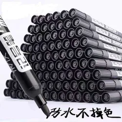 10PCS Permanent Markers, Black Red & Blue Ink, Stationery, Writing Pens for Tire Fabric, Wood, Leathern Art, Graffiti Marker Pen