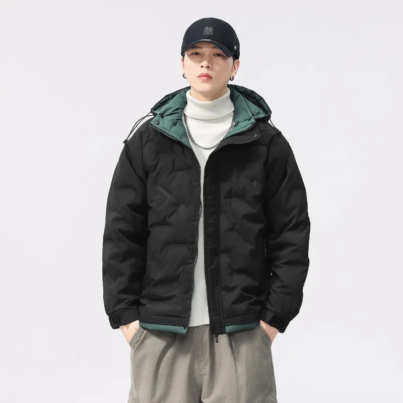 

The New Warm Hooded Jacket Youth Casual Minimalist Trendy Cotton Clothes Trendy Cotton-padded Jacket for Young People