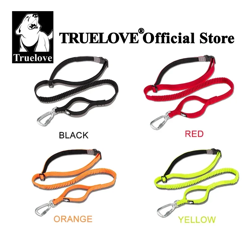 Truelove Pet Running Bungee Leash Hands Free Dog Leash Medium Large Dogs Professiona Carabiner Reflective Stitches NEW TLL2271