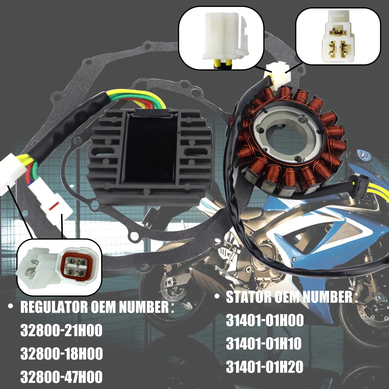 

Stator & Regulator Rectifier & Gasket Fit For SUZUKI GSXR 600 750 2006 2007 2008 2009 2010 2011 2012