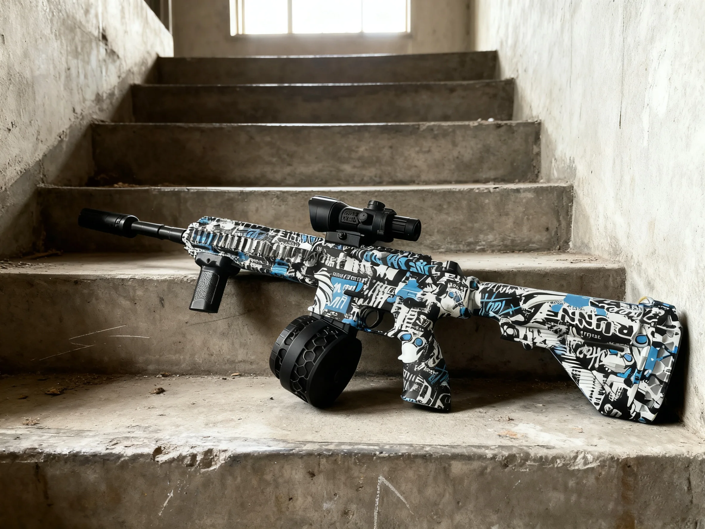 진동 피드백 기능이 있는 M416 자동 젤 블라스터, 400 FPS 전동 젤 볼 블라스터 라이플, 성인 및 청소년을 위한 사실적인 반동 EBB