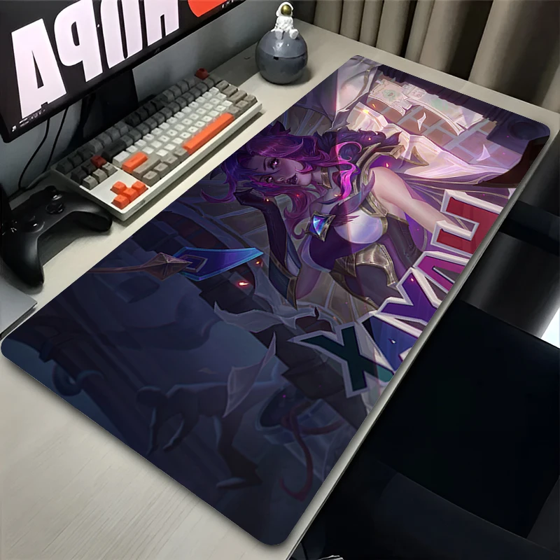 Mouse Pad L-league Of Legends Xayah Rakan PC Keyboard Mousedesk Pad non-slip Rubber Gaming Mousepad Laptop Mouse Carpet Game Mat