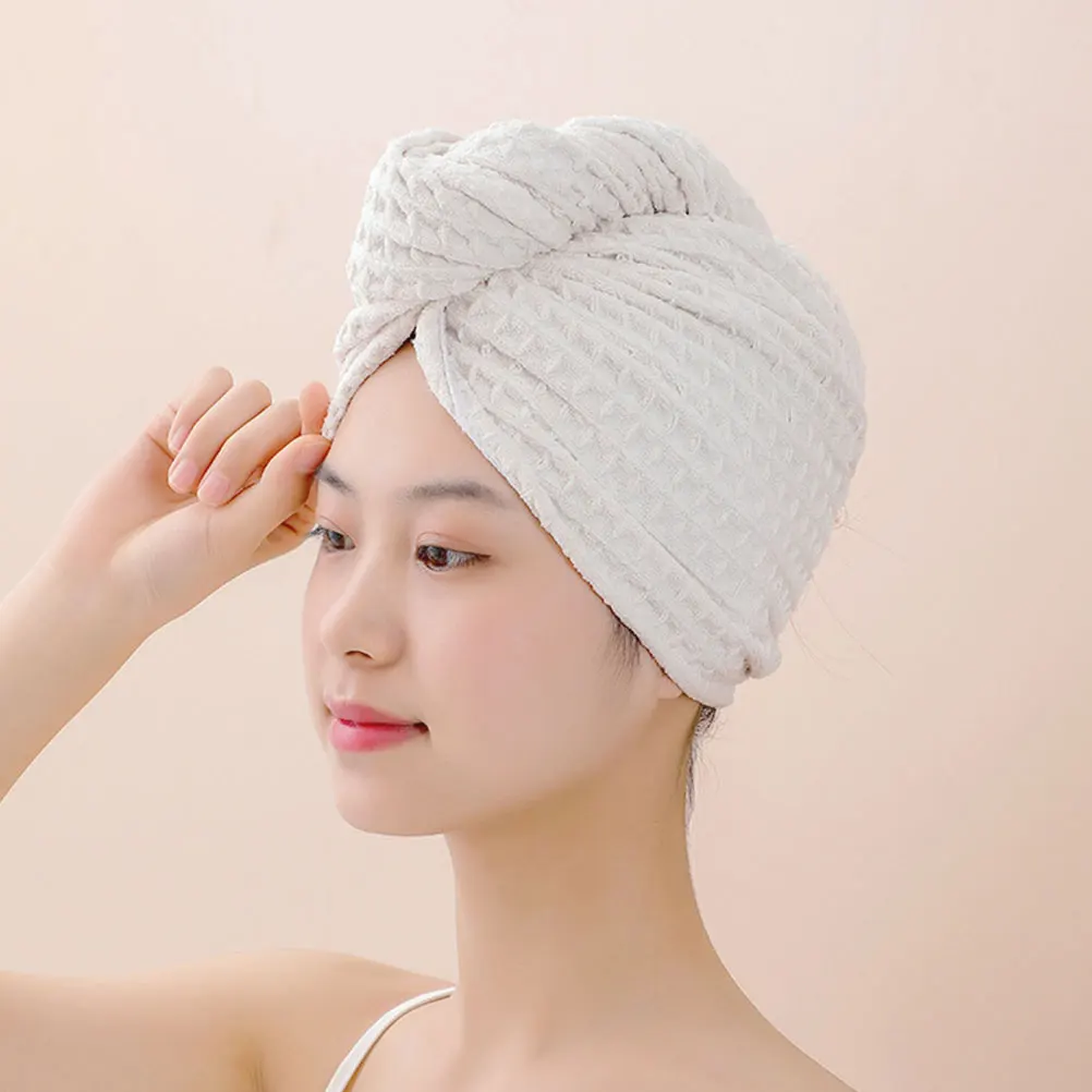 2 قطعة قبعات تجفيف الشعر لينة ماصة للماء يلتف التجفيف السريع أداة الشعر لصالون تجميل ساونا قبعة دش مرنة