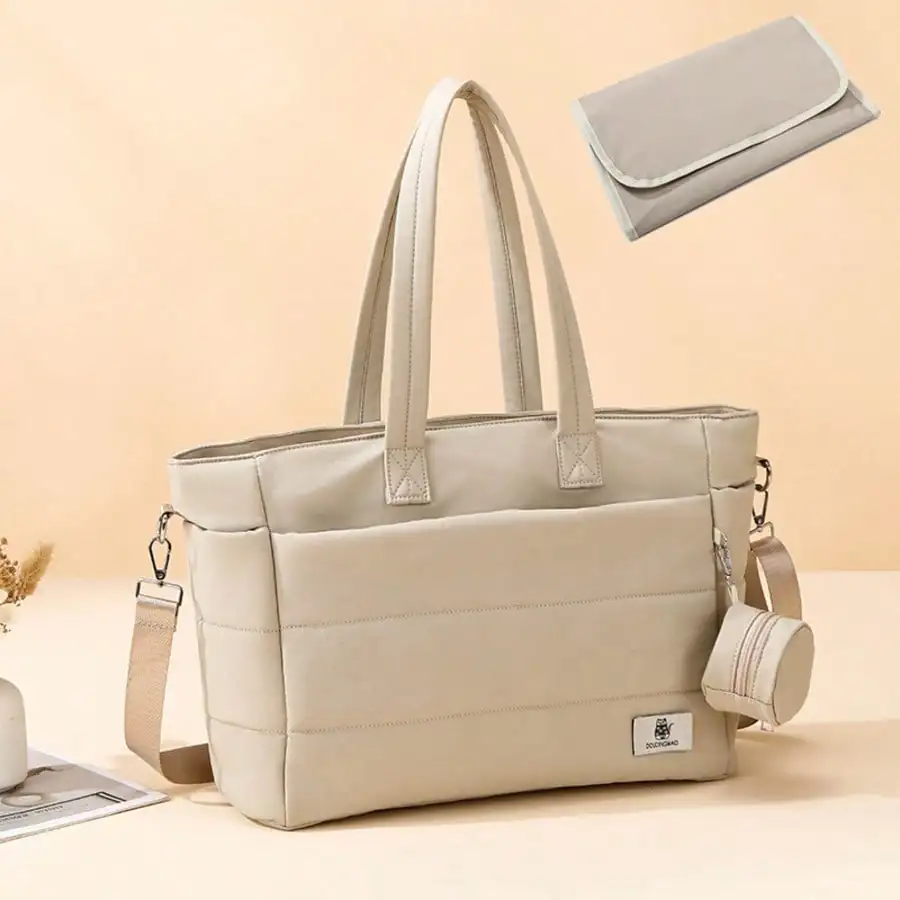 Modische Wickeltasche mit Großer Kapazität, Multifunktionale Handtasche, Leichte Umhängetasche für Mütter, Ideal für Baby-Reisen im Freien