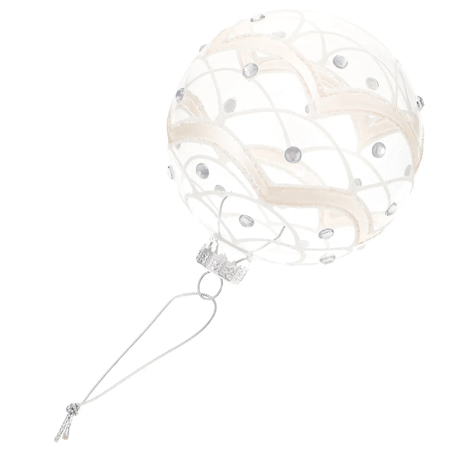 

1 шт. Рождественский шар-подвеска, изысканный декор для елки, тонкая работа, превосходное украшение, идеально подходит для праздничного декора.