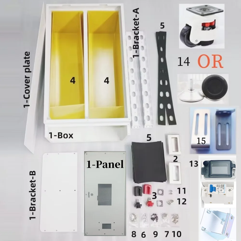 XR12 48V 280AH LiFePO4 Batteriebox 16S 51,2V DIY-Kit Solar-Heimenergiespeicher für V19 JK Wechselrichter BMS EVE CATL 280AH 302AH – Detail 3