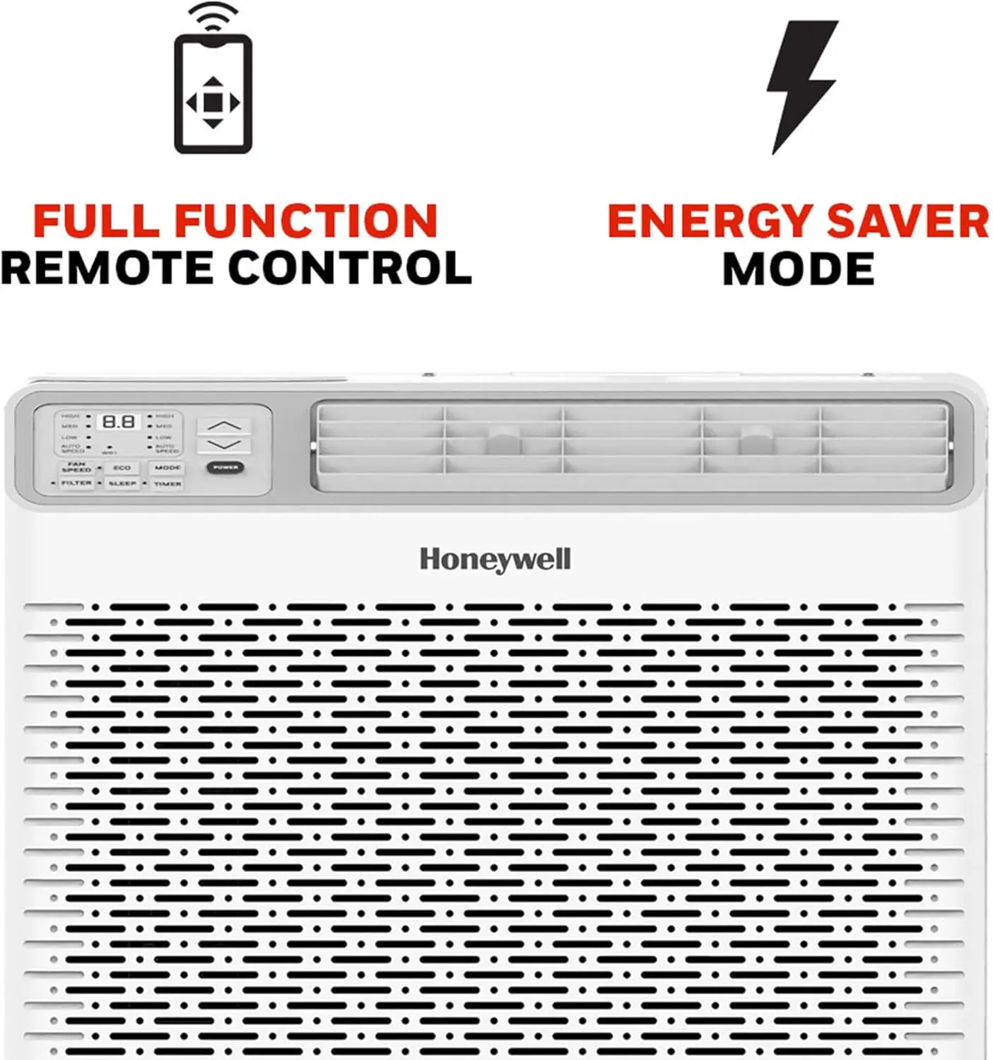 14,000 BTU Digital Window Air Conditioner, Remote, LED Display, 4 Modes, Eco, 800 sq ft Coverage