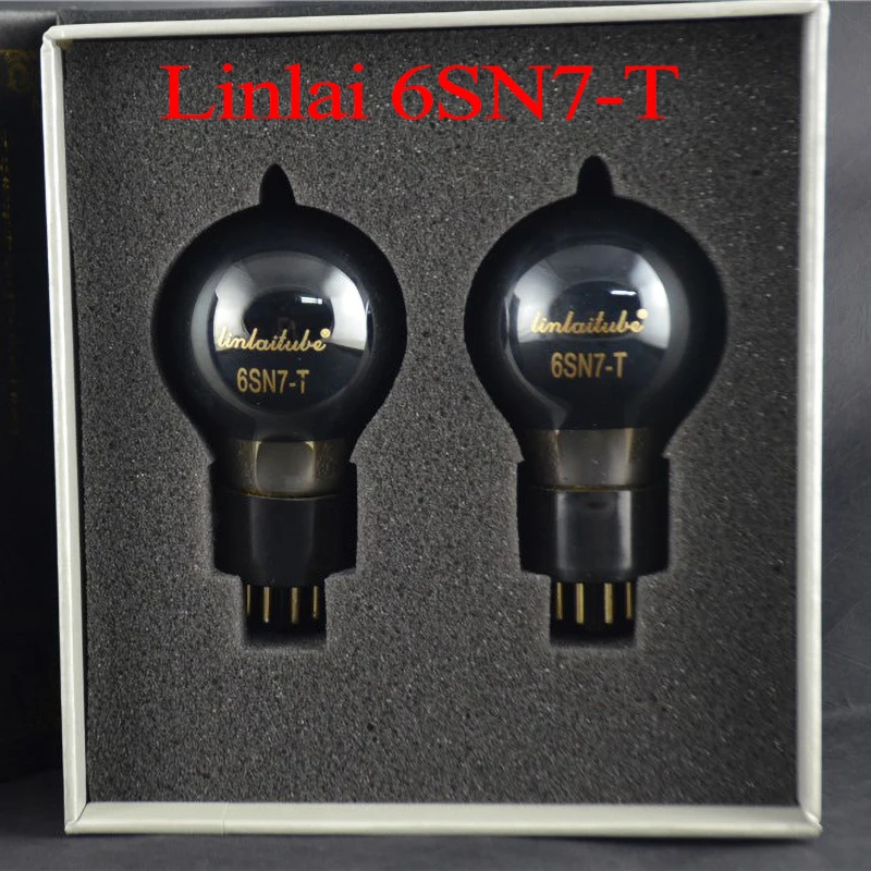 Linlai 6SN7-T 6SN7T Black Glass Electronic Tube Replacement 6SN7 6H8C 6N8P CV181 5692 Vacuum Tube for audio amplifier