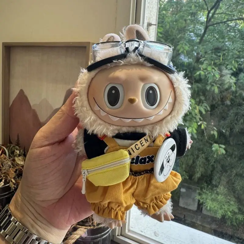 

For Labubu/Cloths，Clothes For A 17cm Doll,Doll Accessories, Overalls, Sets With Bags, Glasses, Clothes And Accessories No Dolls