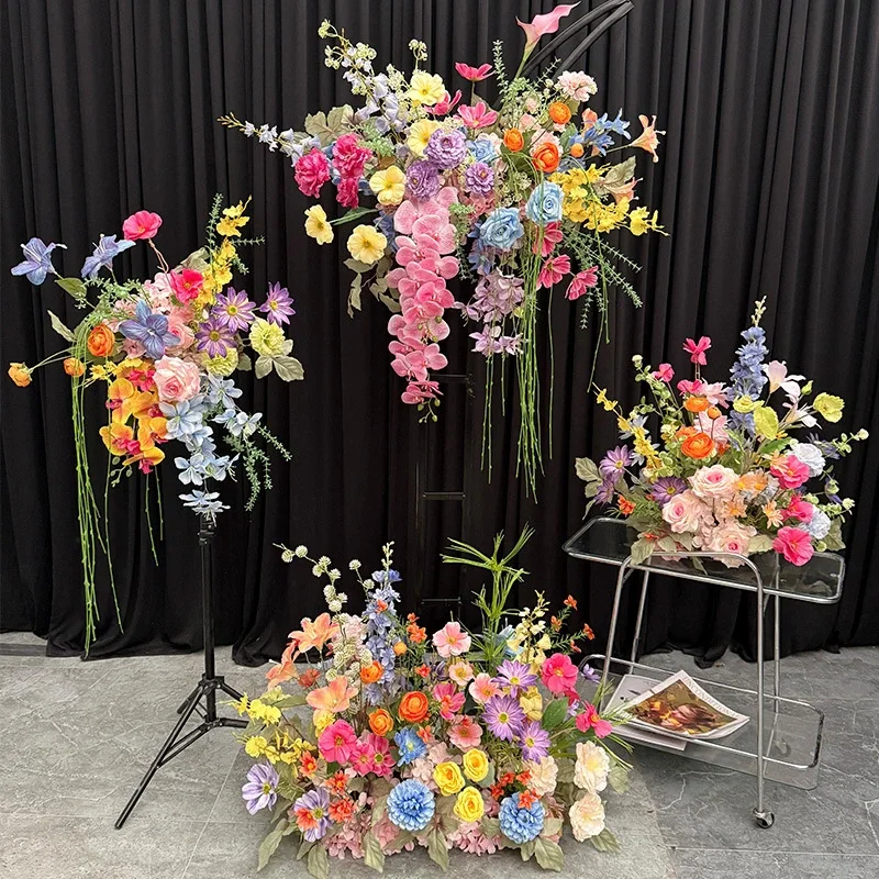 

Custom Monet Garden Mixed Flowers Runner Wedding Colorful Artificial Arrangements Easter and Halloween Aisles