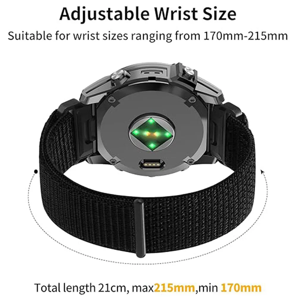26mm 22mm QuickFit Nylon Watch Band For Garmin Fenix 8 8Pro 7 7X 6 6X 5X/Forerunner 970 965/Enduro 3/Instinct 3 2X Sports Strap view 4