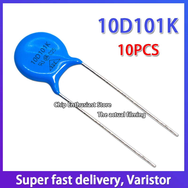 10pcs ๋ฐฐ๋ฆฌ์คํฐ KD10 10D270K 330K 820K 101K 121K 151K 221K 331K 361K 471K 471KJ 561K 681K 112K 180K 390K 241K 301K 431K 10MM