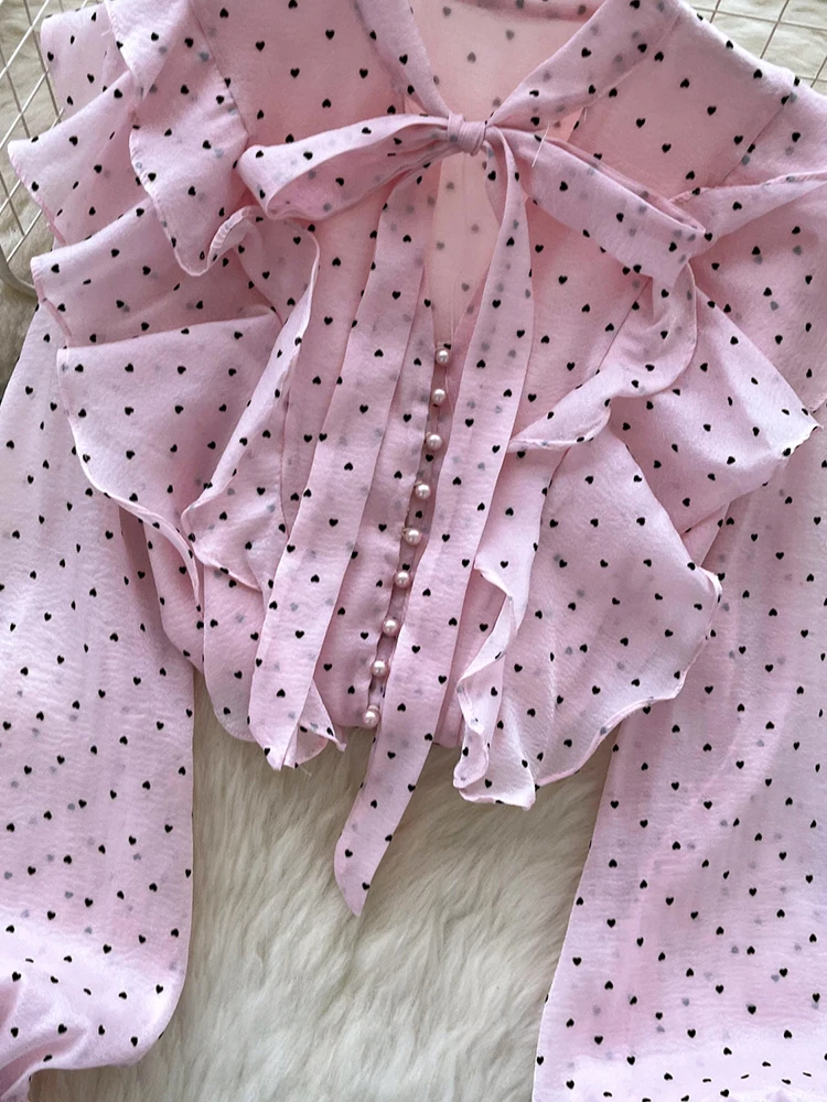 Kadın Hafif Şifon Bluz Pembe K - Puff Sleeve Blouse incelemesi ve fiyatı