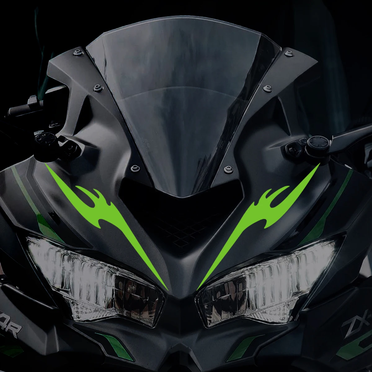 For Kawasaki ZX-4R ZX-4RR ZX4R ZX4RR Motorcycle Fairing Head Stickers Motorcycle Motor Bike Scooter Head Body Decal Accessories