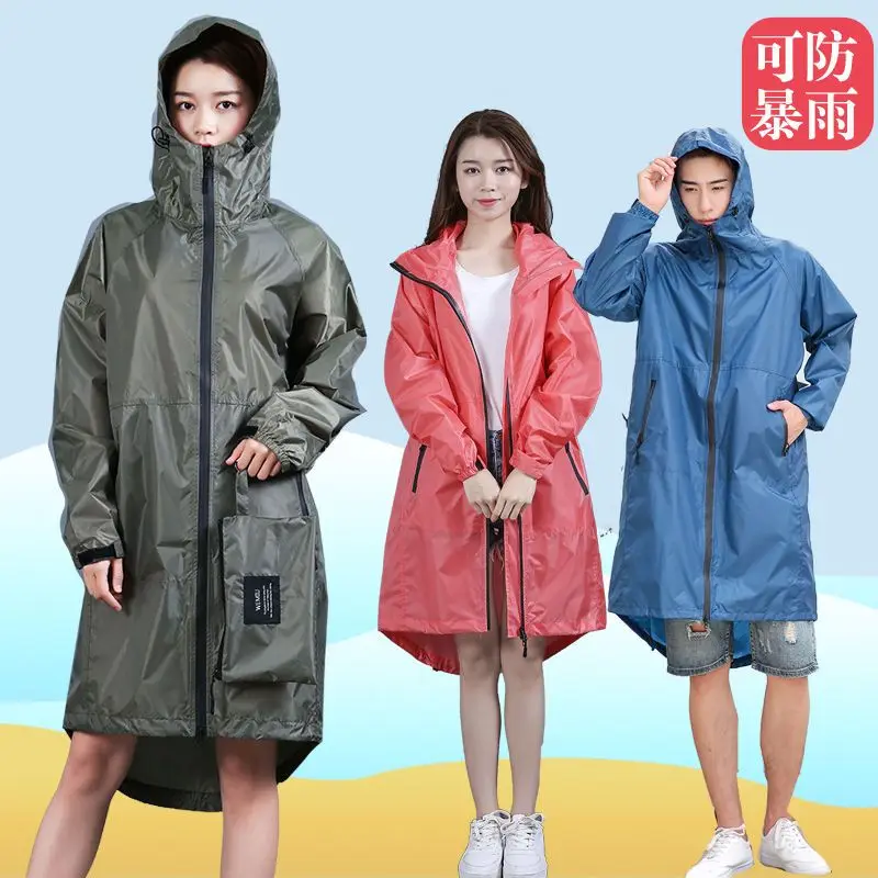 New Fashion Raincoat Women\'s Coat Long Hiking Waterproof Full Body Rainproof Poncho Men\'s Thin Fashion