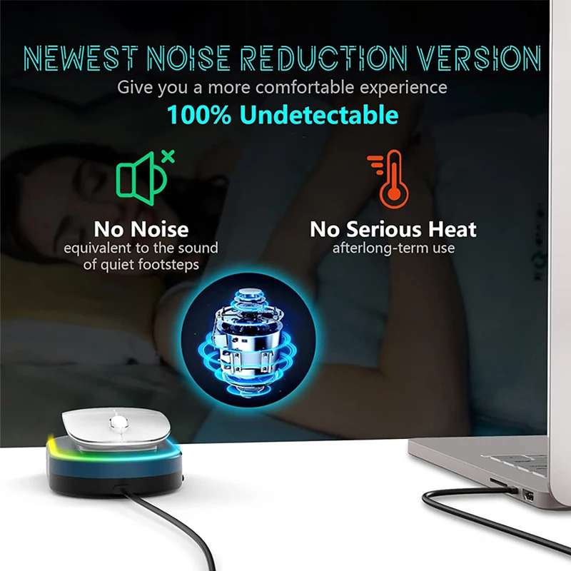 Virtual Mouse Mover Anti-sleep Automatic Movement To Prevent Computer Lock Screen With ON/OFF Switch Undetectable Mouse Jiggler